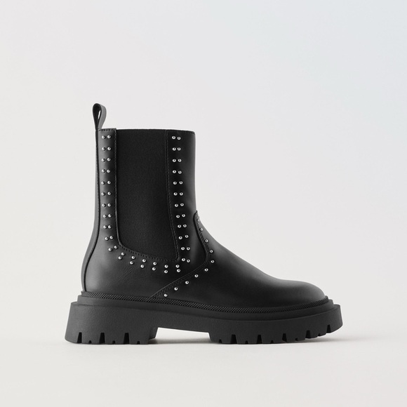 Zara Shoes - Zara Studded Ankle Boots{Good Condition}
